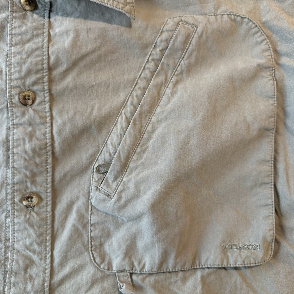FILSON - Men's Casual Button Down HUNTING Shirt - Olive Green - Large - Picture 8 of 11